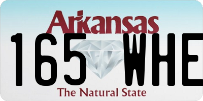 AR license plate 165WHE