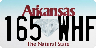 AR license plate 165WHF