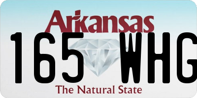 AR license plate 165WHG
