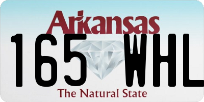 AR license plate 165WHL