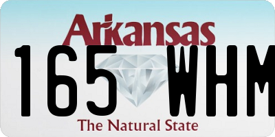 AR license plate 165WHM