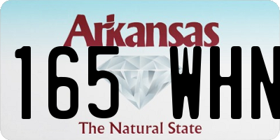 AR license plate 165WHN