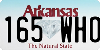 AR license plate 165WHO