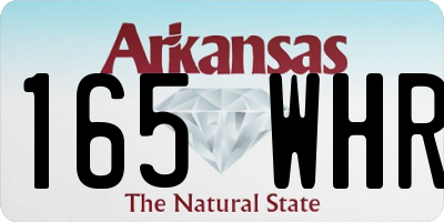 AR license plate 165WHR