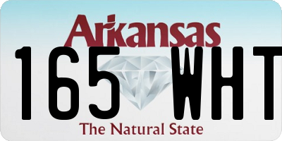 AR license plate 165WHT