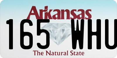 AR license plate 165WHU