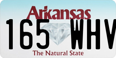 AR license plate 165WHV