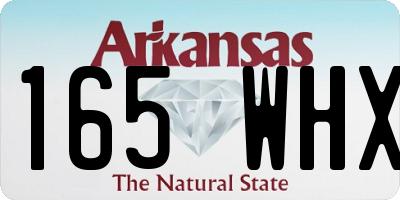AR license plate 165WHX