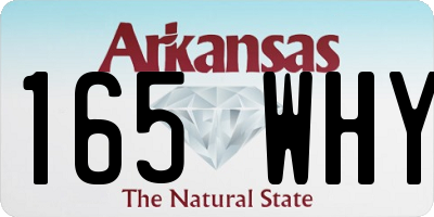 AR license plate 165WHY