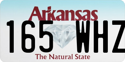 AR license plate 165WHZ