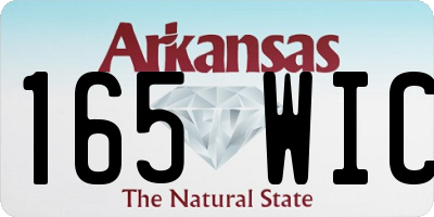 AR license plate 165WIC