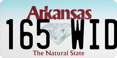 AR license plate 165WID