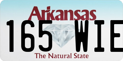 AR license plate 165WIE