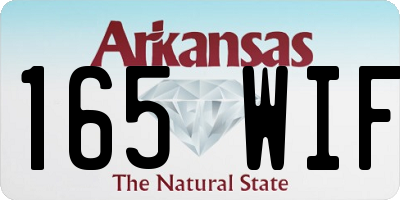AR license plate 165WIF