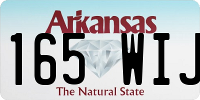 AR license plate 165WIJ