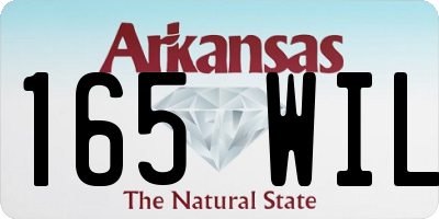 AR license plate 165WIL