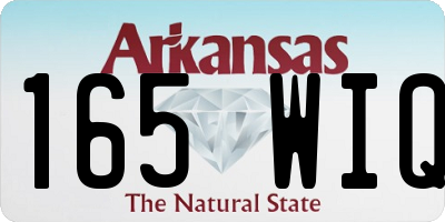 AR license plate 165WIQ