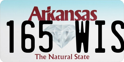 AR license plate 165WIS