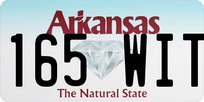 AR license plate 165WIT