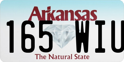 AR license plate 165WIU