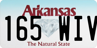 AR license plate 165WIV