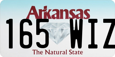 AR license plate 165WIZ