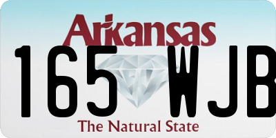 AR license plate 165WJB