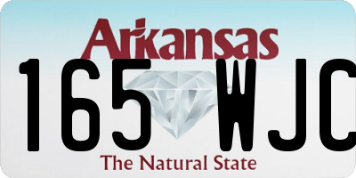 AR license plate 165WJC