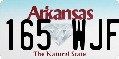AR license plate 165WJF