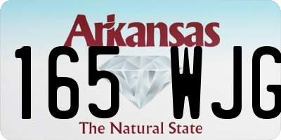 AR license plate 165WJG