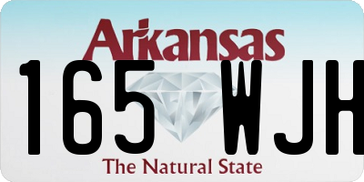 AR license plate 165WJH