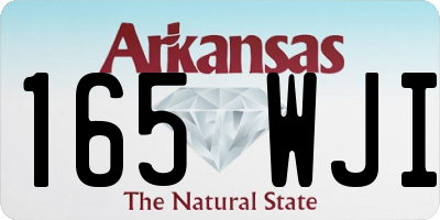 AR license plate 165WJI