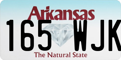AR license plate 165WJK