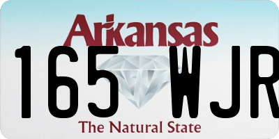 AR license plate 165WJR
