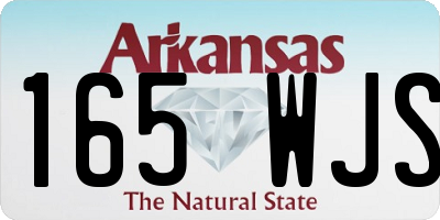 AR license plate 165WJS