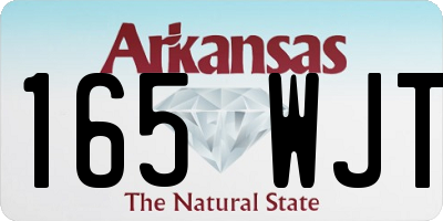 AR license plate 165WJT