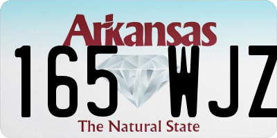 AR license plate 165WJZ