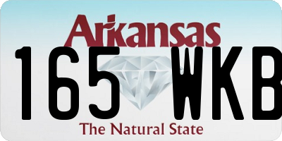 AR license plate 165WKB