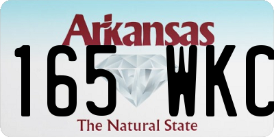 AR license plate 165WKC