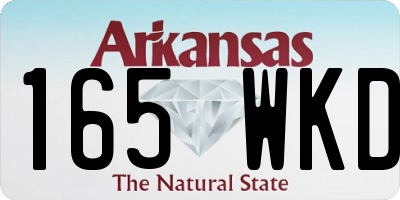 AR license plate 165WKD