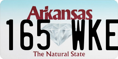 AR license plate 165WKE