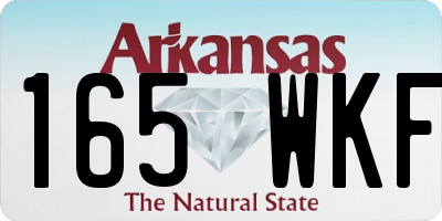 AR license plate 165WKF