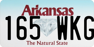 AR license plate 165WKG