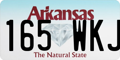 AR license plate 165WKJ