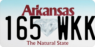AR license plate 165WKK