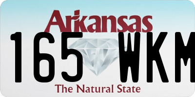 AR license plate 165WKM