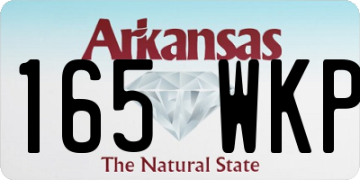 AR license plate 165WKP