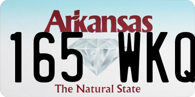 AR license plate 165WKQ