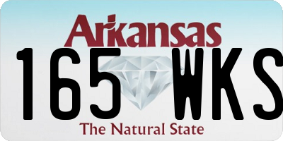 AR license plate 165WKS