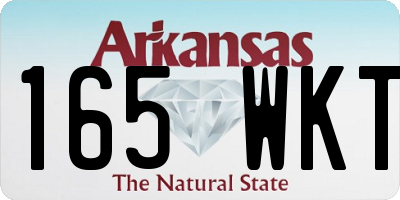 AR license plate 165WKT